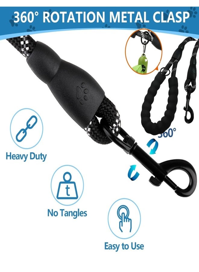 FEXONXA طوق كلاب شديد التحمل من فيكسونكسا بطول 5 أقدام - مقبض مبطن وحبل تسلق عاكس للكلاب المتوسطة والكبيرة - مشبك معدني متين، دوار مانع للتشابك، آمن للمشي الليلي - Image 3